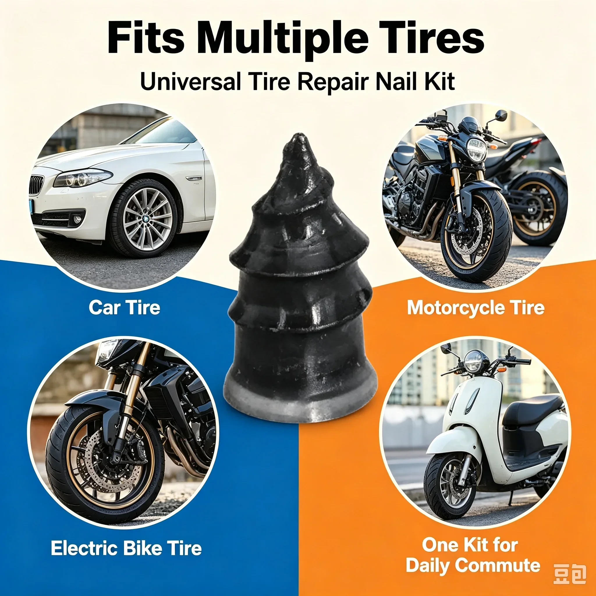 10-300pcs Car Motorcycle Vacuum Tyre Repair Rubber Nails Puncture Repair Tools For Truck Scooter Bike Tire Accessories