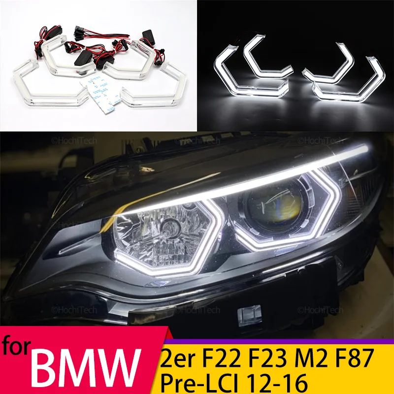 

DTM style LED Angel Eyes Halo Ring Kit For BMW 2 series F22 F23 F87 M2 pre facelift 2012 2013 2014 2015 2016 Accessories