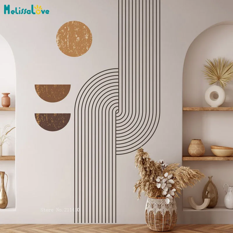 Large Size Wall Arch Decals Modern Boho Geometric New Design Artwork Living Room Sticker Removable YT6694