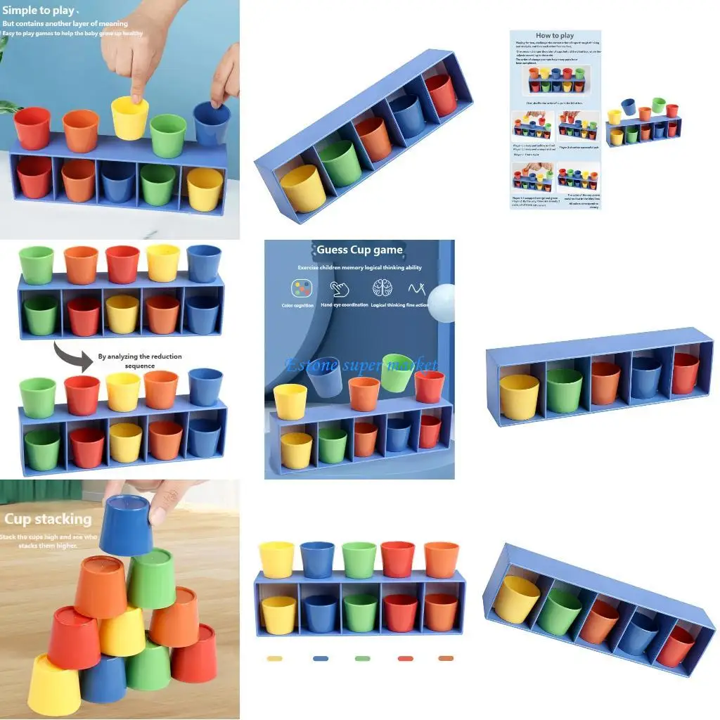 

090B Pleasant Plastic Cup Pairing Task To Teach Children Memory And Cognition