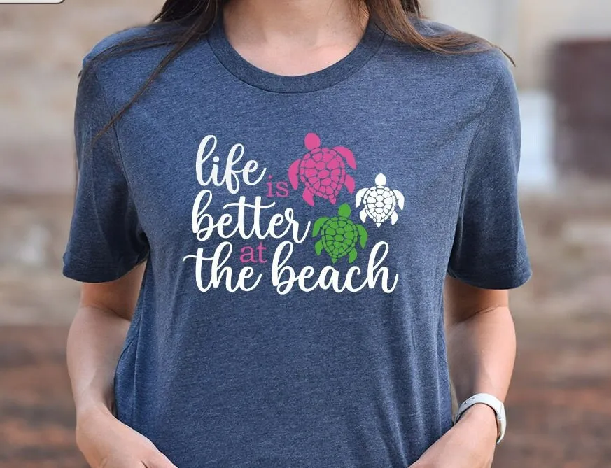 Summer T Shirt Beach Cool Travel Vacation Turtle Trip Vacay For Friends