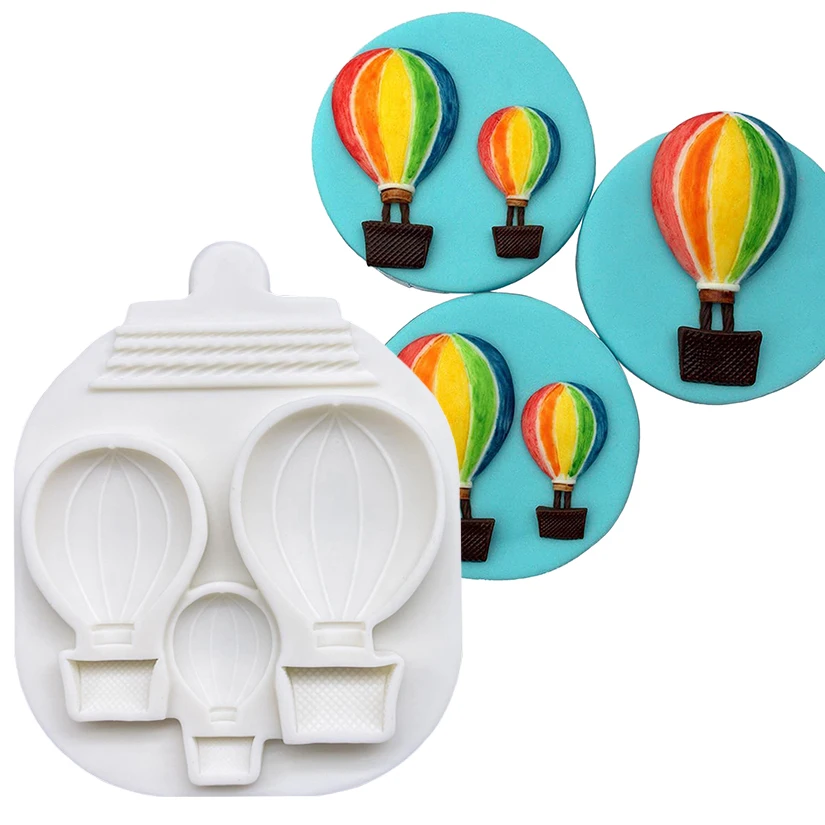 Hot Air Balloon Silicone Sugarcraft Mold Resin Tools Cupcake Baking Mould Fondant Cake Decorating Tools