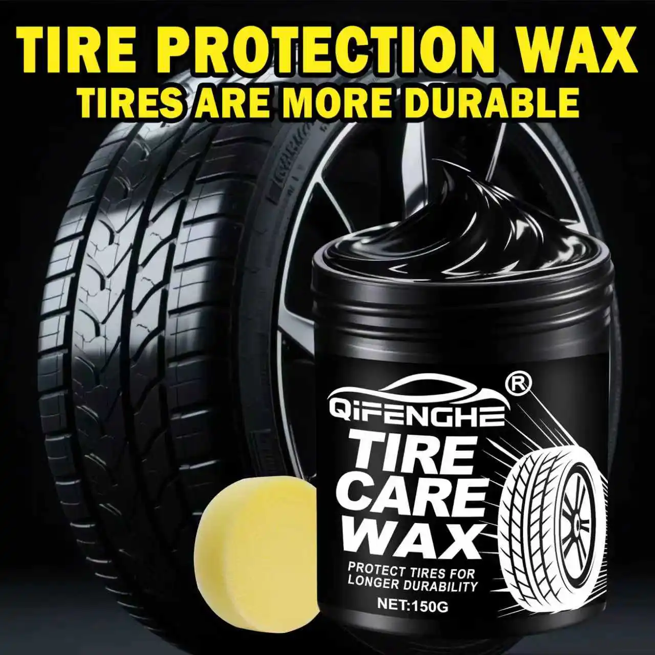 Car Tire Shine Wax - Durable Protection & Gloss Enhancer for Plastic Parts, Long-Lasting Maintenance Coating, Anti-aging, Tire
