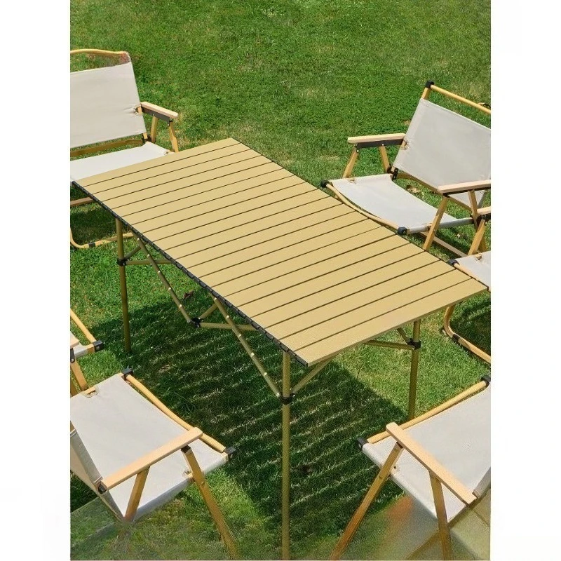 

Outdoor folding table Aluminum alloy picnic table Camping table and chairs