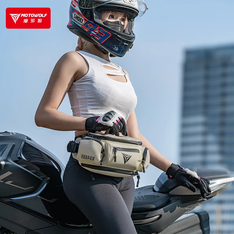 

Motorcycle Riding Large Capacity Storage Waist Bag, Casual Waterproof Crossbody Chest Bag