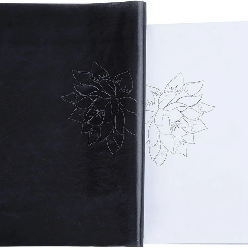 200Pcs Carbon Transfer Paper 11.5 X 8.3 Inch A4 Tracing Paper Carbon  Paper With Embossing Stylus Black
