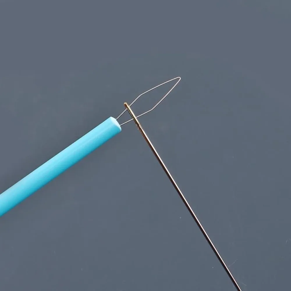 10Pcs Needlework Threading Needle Threaders Embroidery Cross Stitch Sewing Accessories Large Hole Beaded Accessories Long Handle