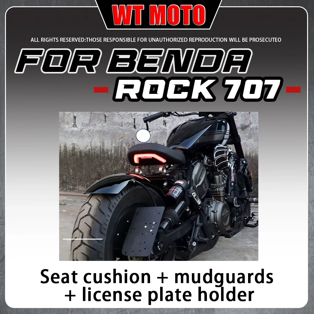 

Bobber Spring Seat Cushion Modified Rear Fender Accessories for BENDA ROCK707 707Ultra 707Pro Motorcycle