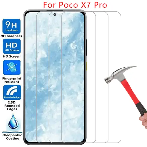 screen protector for xiaomi poco x7 pro protective tempered glass on pocox7 x 7 7x x7pro pocox7pro 5g phone film xiomi poc pco