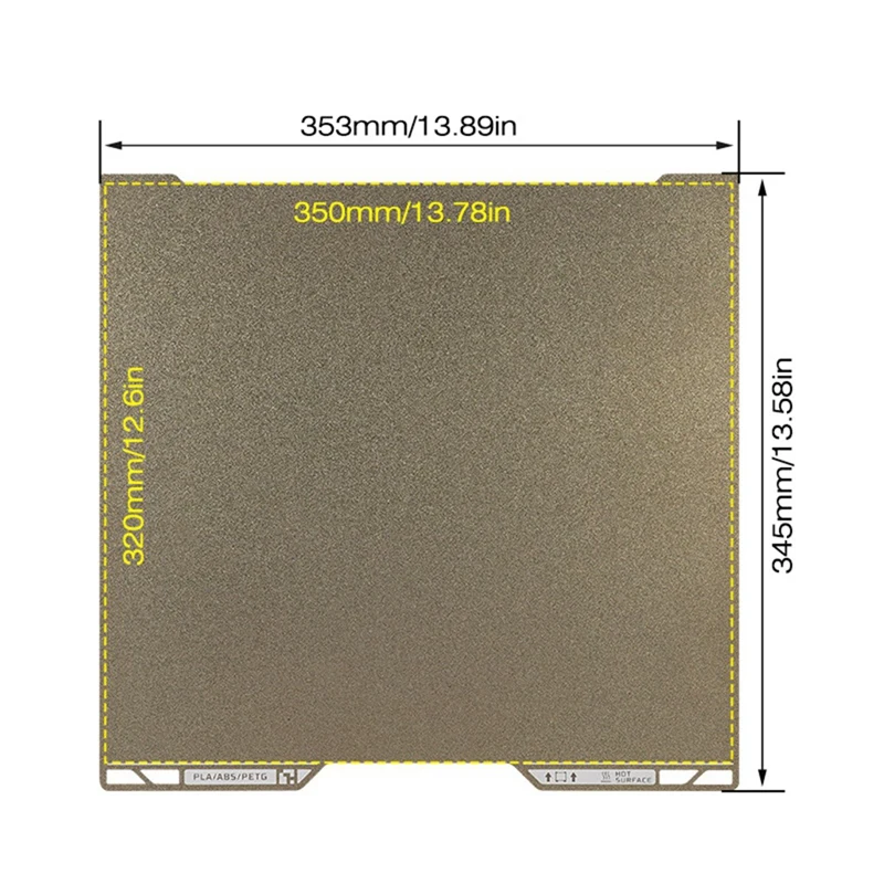 

Double-Sided Build Plate PEI+PEO Magnetic Sheet Spring Steel Supports Double-Sided Printing for H2D 3D Printer-ABVP