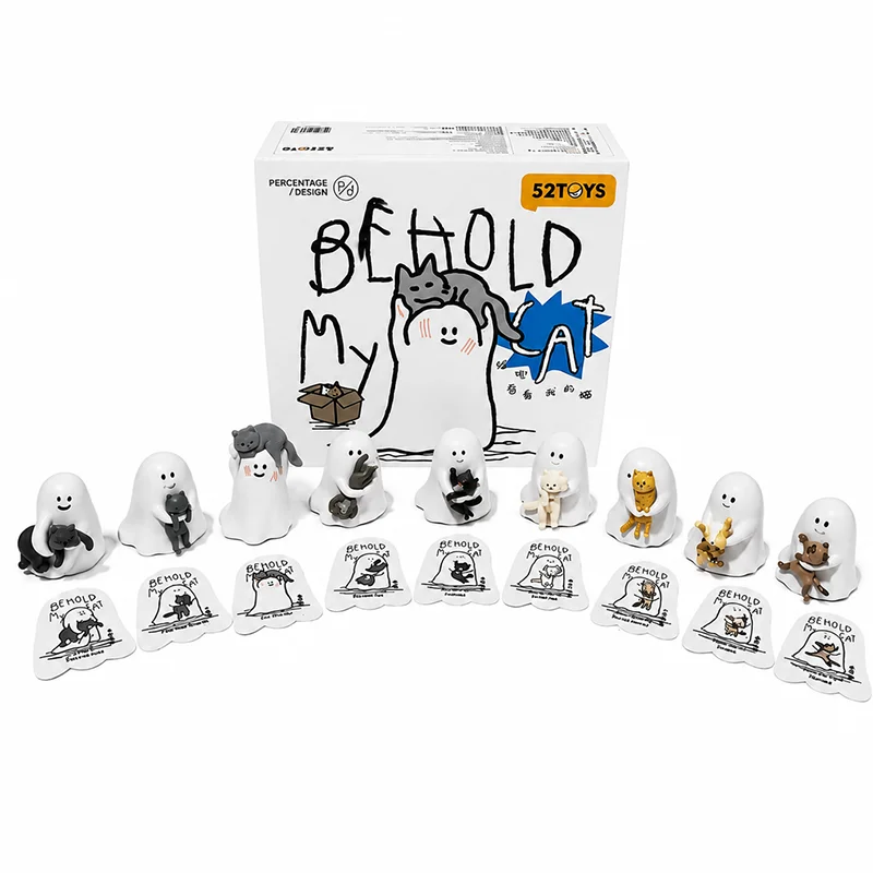 52toys Ghody Behold My Cat Blind Box Figuren Winziger Blauer Furbal Lucky Little Whiht Trendige Spielzeuge Halloween Sammlerstücke Deko-Geschenke