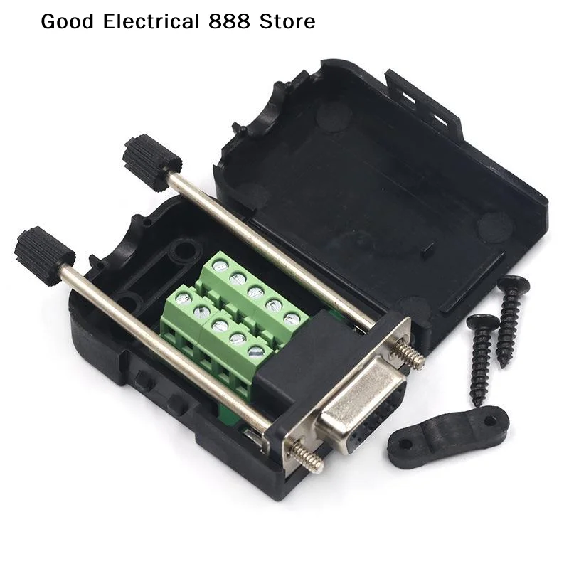 【GE】New Db9 Serial Com Transfer-Free Solder Terminals Rs232 Male Connector 9Pin With Back Side Screw DIY