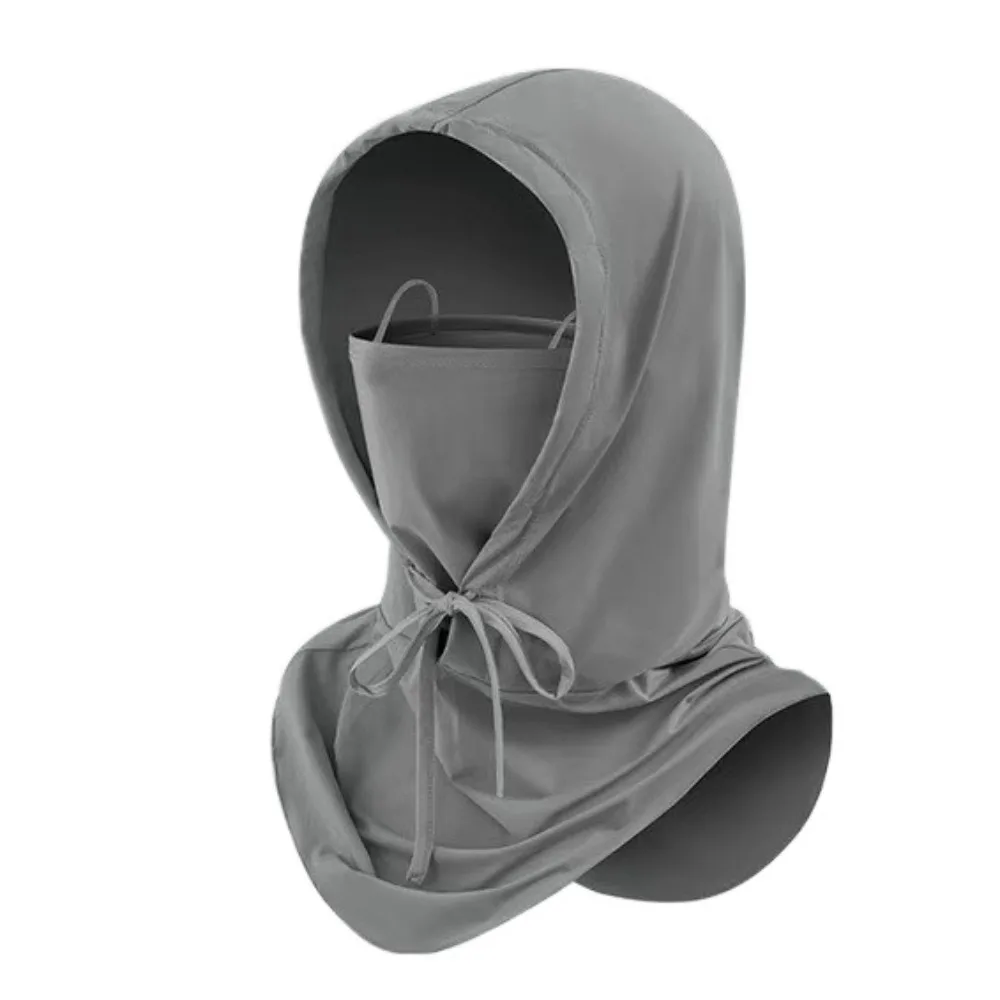 

Регулируемая Балаклава, защита от ультрафиолета, пылезащитная маска из ледяного шелка, сплошной цвет, защита лица, УФ-защита, вуаль для пешего туризма