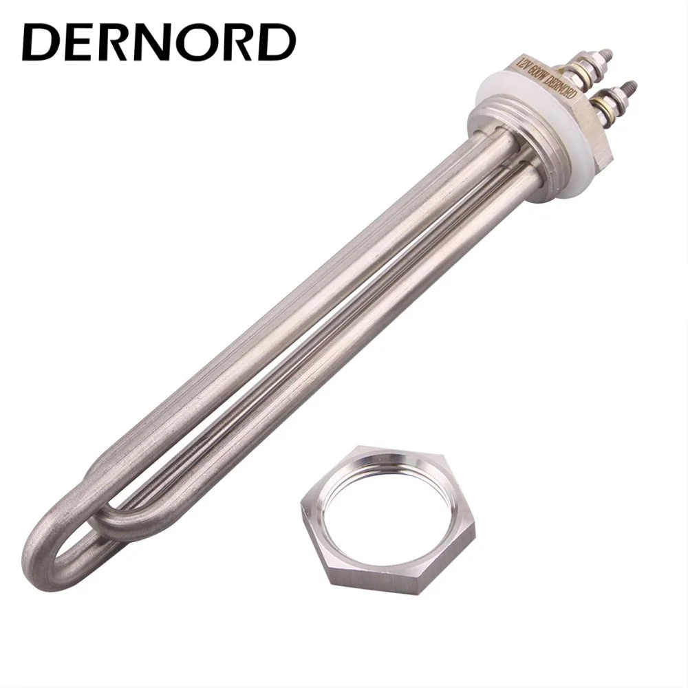 DERNORD DC DN25 태양열 히터, 침수 가열 요소, 1 인치 나사, BSP NPT, 12V, 300W, 600W, 24V, 600W, 36V, 1200W, 48V, 1500W