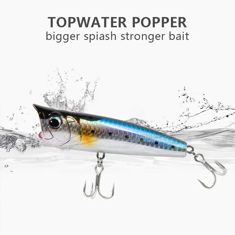 

Jet Popper 75mm 90mm Topwater Bubble Baits Rock Popper Lures Wobblers for Artificial Hard Bait For Sea fishing Bass Pike Perch
