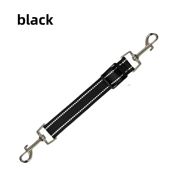 360 °   Draaibare reflecterende veiligheidsclip voor honden, verstelbare lengte, verticale druk, heavy-duty polyamide riemconnector, anti-twist