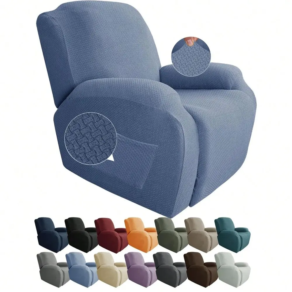 

Чехол для кресла-реклайнера: Новейший жаккардовый чехол для кресла-реклайнера с боковым карманом, противоскользящий, облегающий, для защиты мебели