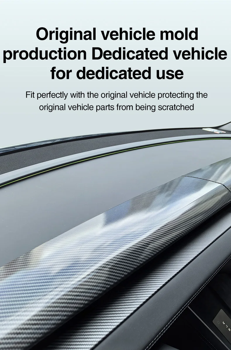 Für Tesla Model 3 Highland Armaturenbrett-Abdeckung Model Y Juniper Model Y L 2025 ABS-Verkleidungsleiste Split-Streifen-Abdeckung Innenraum-Zubehör – Detail 5