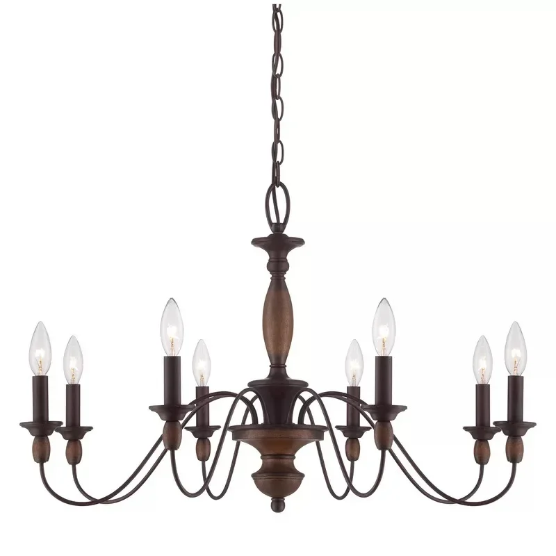 

American simple medieval wood chandelier bed and breakfast bedroom light creative vintage personality retro restaurant living