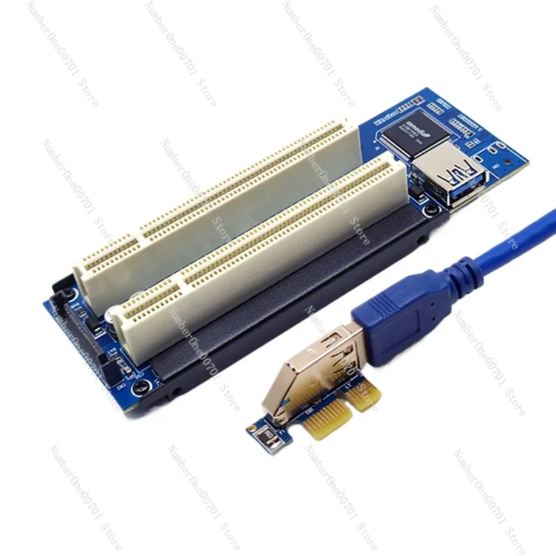 

PCI-E to dual PCI expansion adapter card acquisition control card sound card upside down drive-free power-free