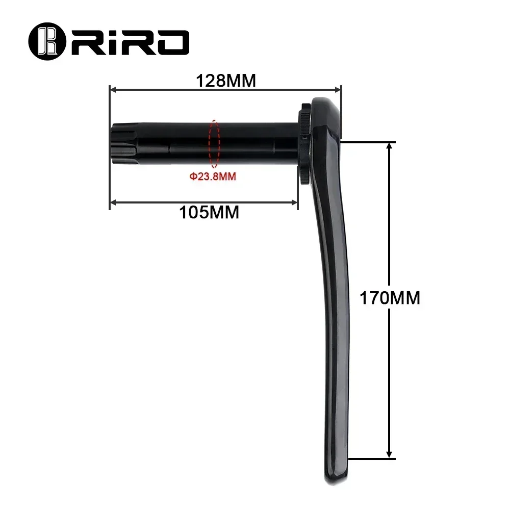 RIRO Carbon Fiber Crankest AL7075-T6 Aluminum Alloy Disc Bike Direct Mount folding road Bicycle cranksetst Bike Chainring Part