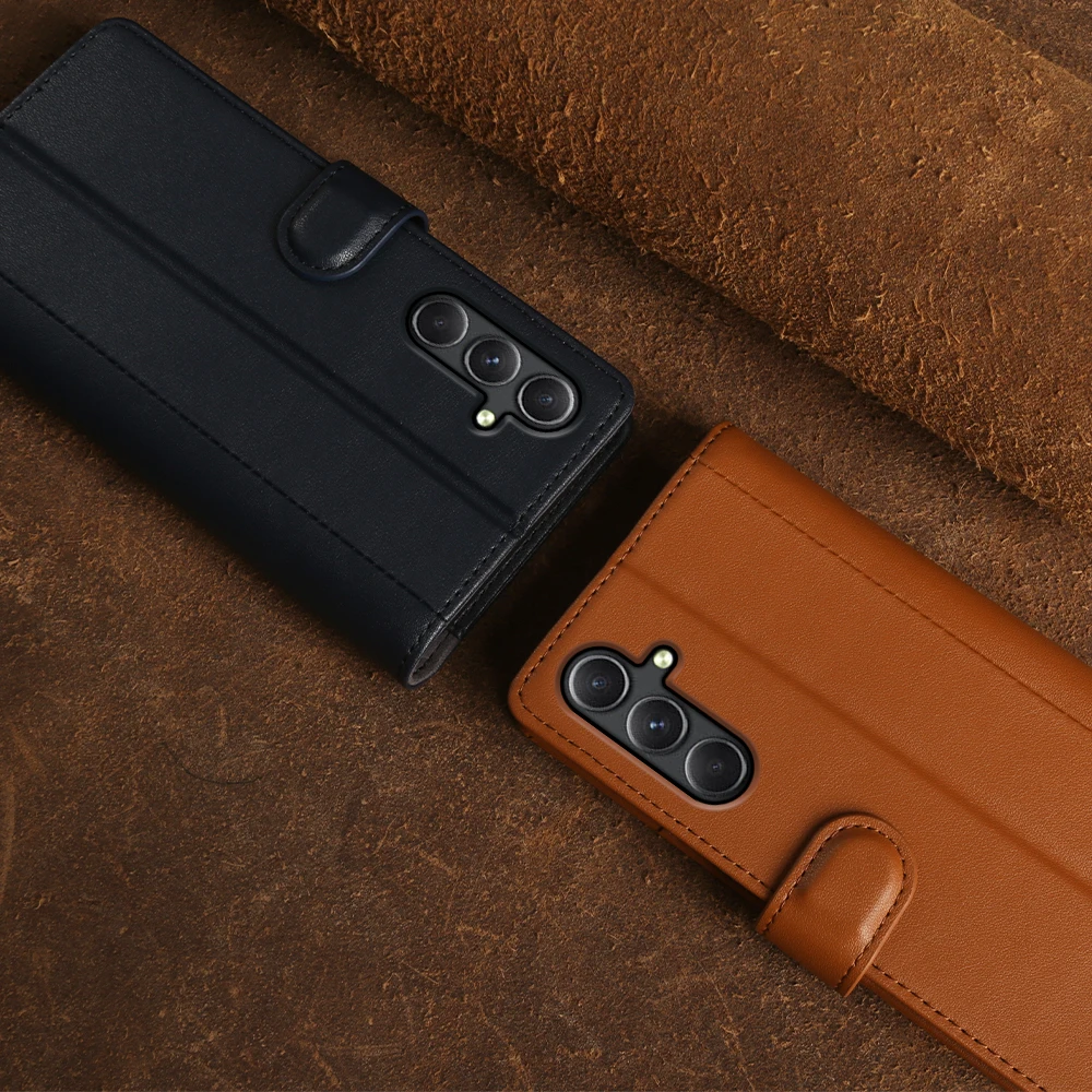 Genuine Leather Flip Case For Samsung Galaxy A27 A57 A37 A07 A17 A06 A26 A36 A16 A25 A55 A35 A05S A15 A24 A34 A54 A14 Phone Case view 5