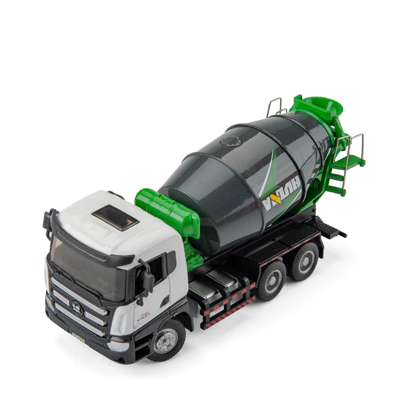 Huina Cars Trucks Model 1: 50 Engineering Vehicle Toys Simulation Alloy Loading Mixer Construction Truck Toy Model for Kids