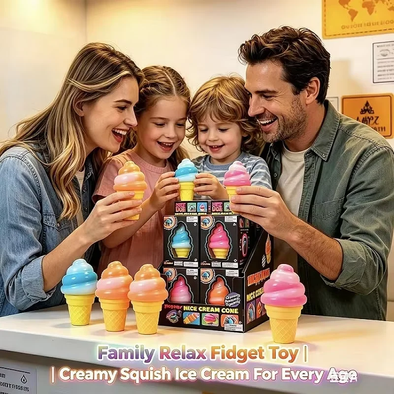 Schylling Needoh Pizza Cubo Sensorial Antiestrés, Juguete Blandito para Apretar, Juguete para Relajarse y Mejorar la Concentración para Adultos, Niños y Adolescentes, Regalo Creativo