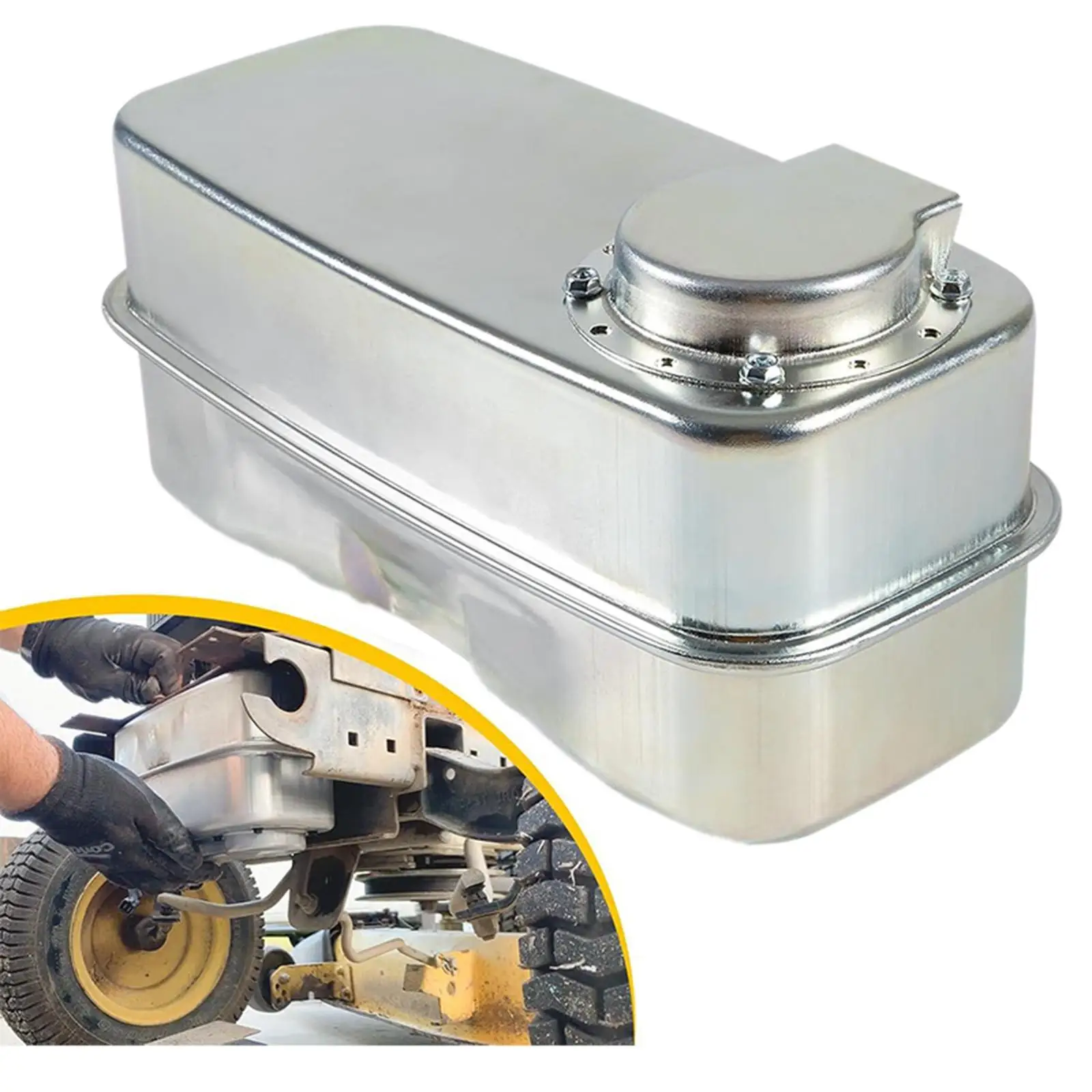 

Exhaust Muffler Twin Inlet Maintenance Equipment Assembly Repair Sturdy Professional Replace for Mower Engine Garden Lawn