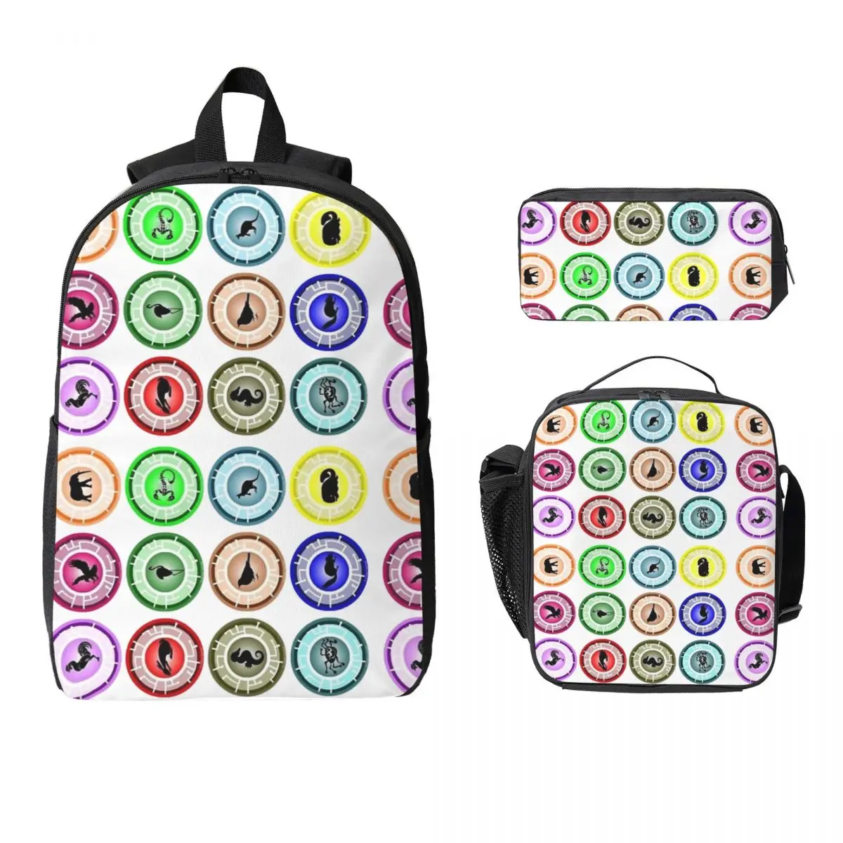 

Kratts Backpack Student Boys Girls BookBag School Bag Computer Shoulder Bags 3ps Insulated Lunch Bag Pencil Case