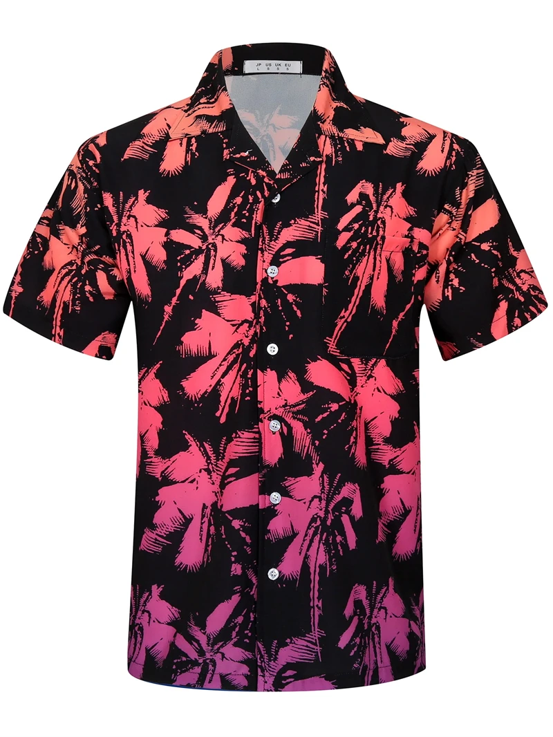 Coconut Tree 3D Printed Lapel Men Shirt Man/Women Casual Fashion Long Sleeves Shirts Button Streetwear Oversized Unisex Clothing