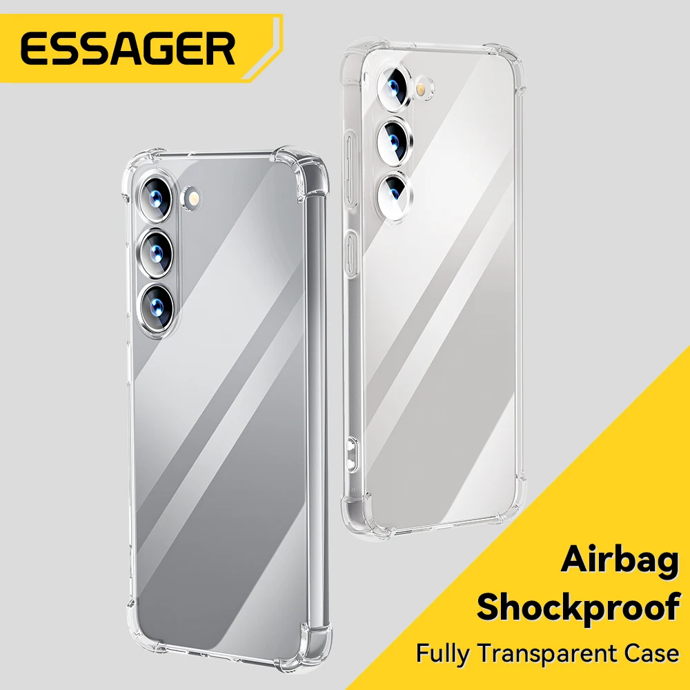 

Essager Clear Drop-proof Phone Case For Samsung S10 S21 S23 NOTE 9 Case Silicone Soft Case For Galaxy Z Flip5 Flip4 Fold5 Cover