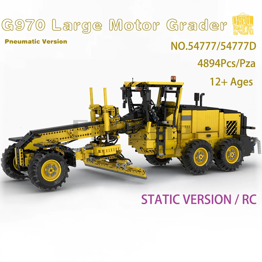 

Moc 54777 G970 Large Motor Grader Pneumatic Version Model With PDF Drawings Building Blocks Bricks Birthday Christmas Gifts