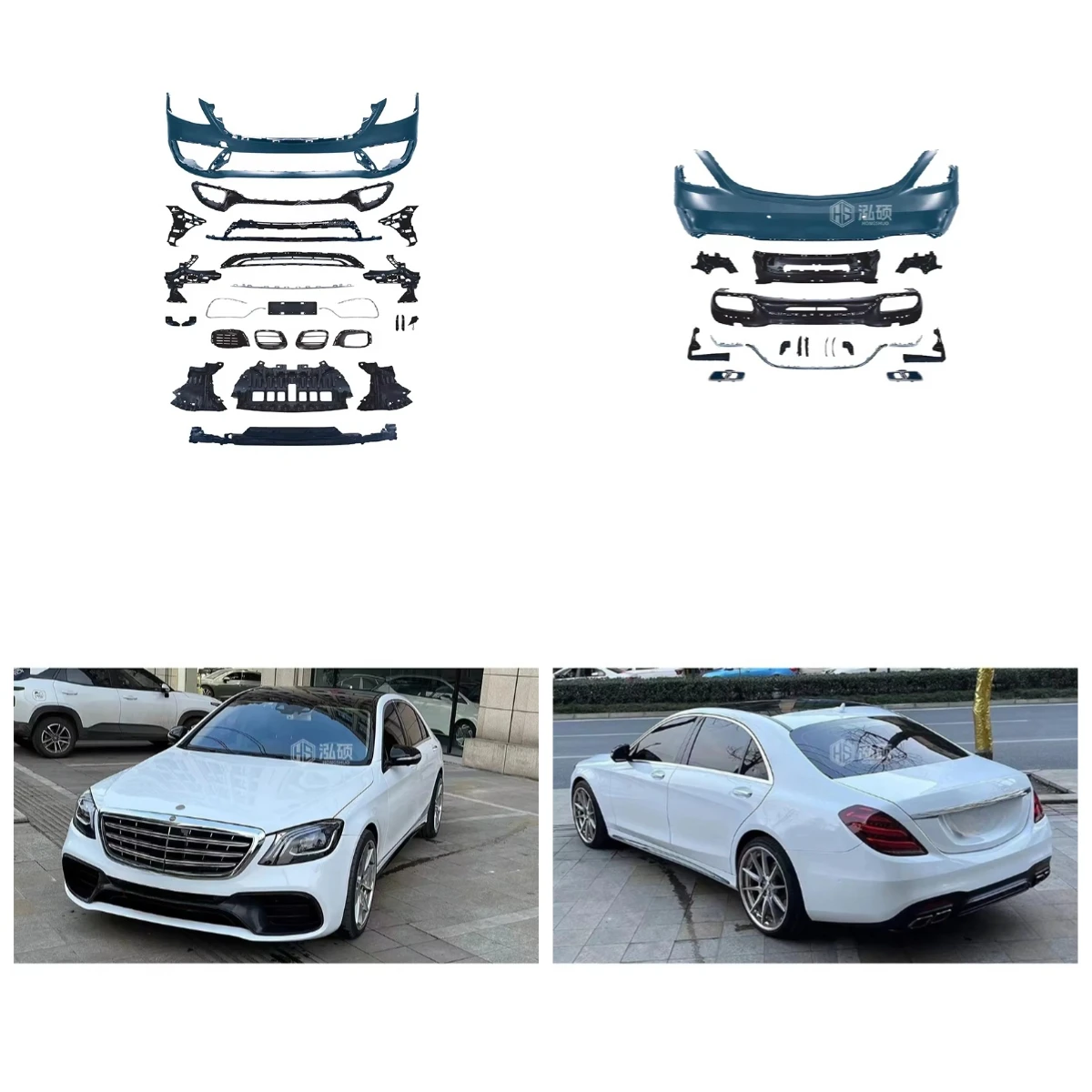 

StlfHot Sales Body Kits For Mercedess BenzsW222 Upgrading ToS450Style Car Front And Rear Bumper For S Class ForAMGs For Maybachs