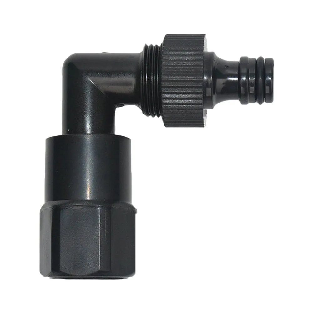 Right Angle Hose Elbow Connector with 12 inch Female Thread and Push Fit Male Quick Connector for UK Garden Hose Systems