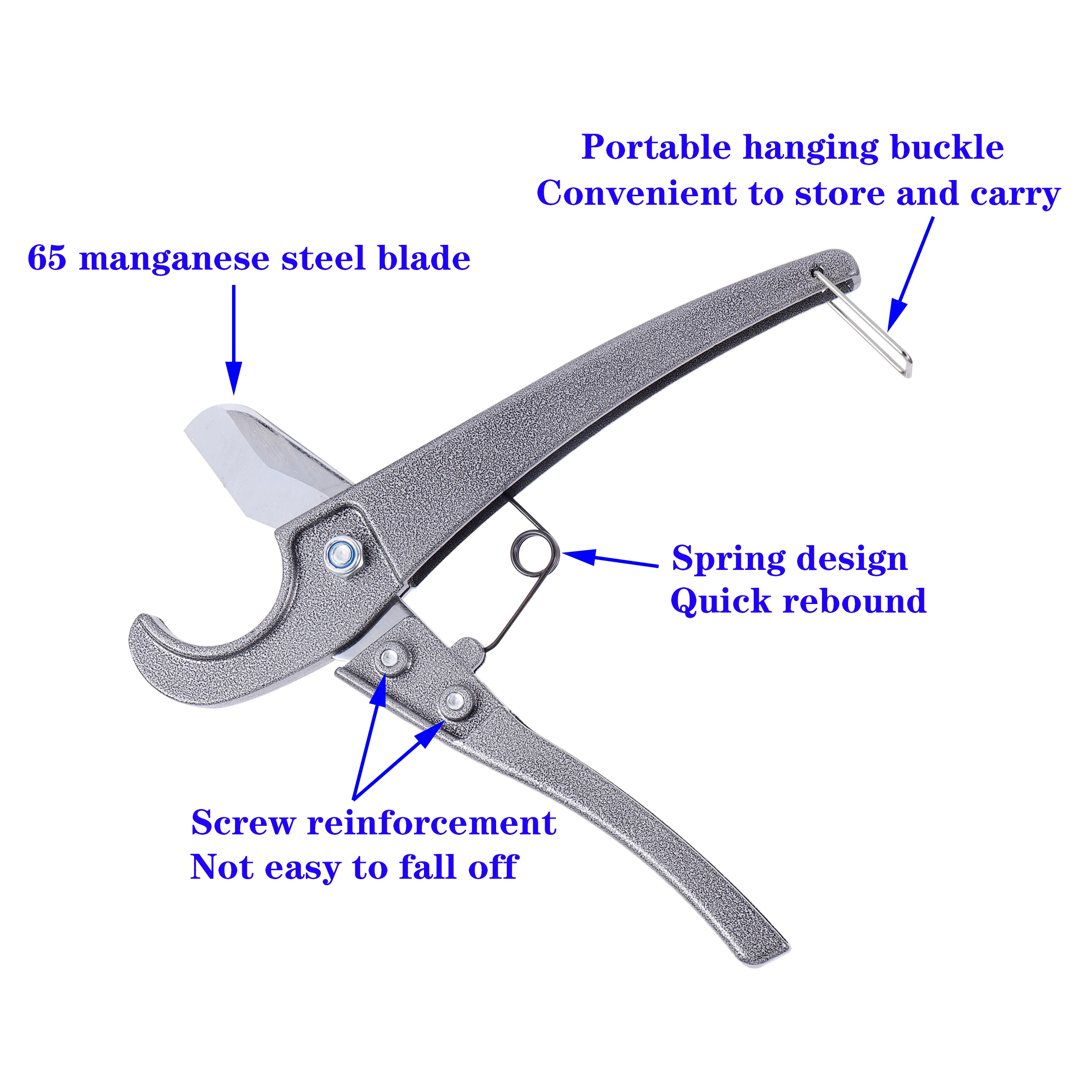 Imagem -03 - Lâmina de Aço Corte Ferramentas Manuais Pvc Pipe Cutter Ratchet Cuts Tubo de Plástico Tesoura pu pp pe Ppr Mangueira 332 mm