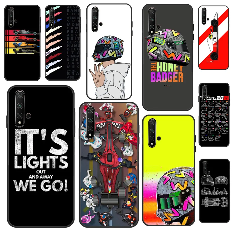 Formula 1 F1 Racing Circuit Case For Huawei P40 P30 P20 P50 Pro P Smart 2021 Nova 9 5T Honor 10i 8X 9X 50 Lite Cover