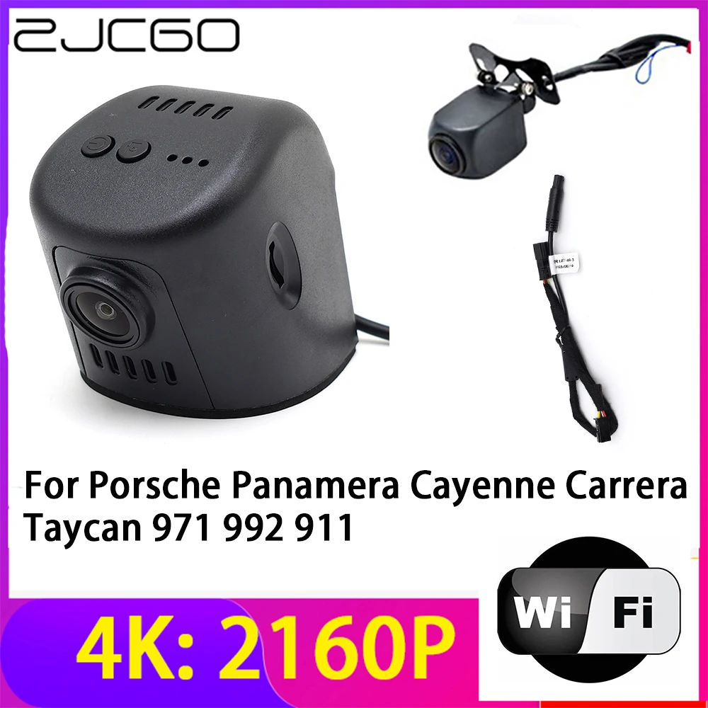

ZJCGO 4K 2160P Dash Cam Car DVR Camera 2 Lens Recorder Wifi Night Vision for Porsche Panamera Cayenne Carrera Taycan 971 992 911