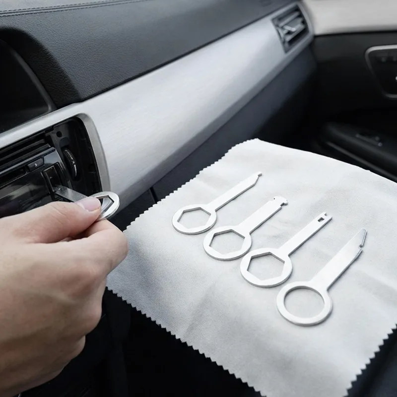 For VW Audi Ford Mercedes Benz Skoda Car Radio Stereo Removal Extractor Key Release Pin Head Unit Audio Install Tool 5-10pcs - view 5