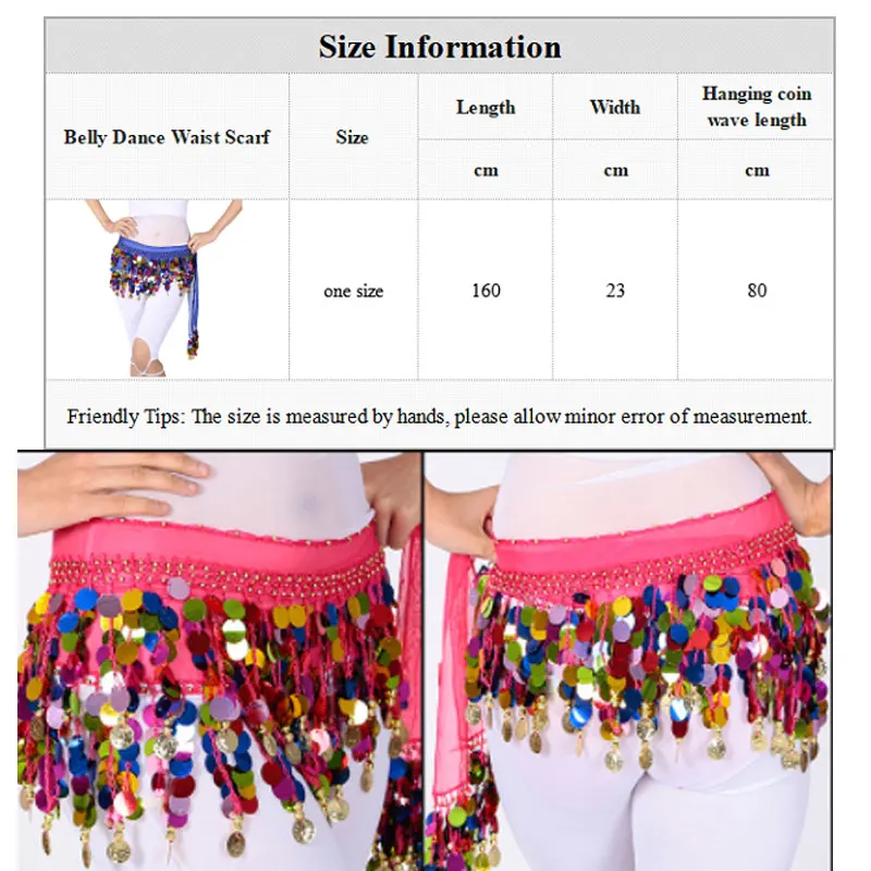 11 colori adulto latino paillettes danza del ventre sciarpa dell'anca arabo sexy cintura di danza del ventre gonna avvolgente triangolo asciugamano dell'anca cintura in vita abiti