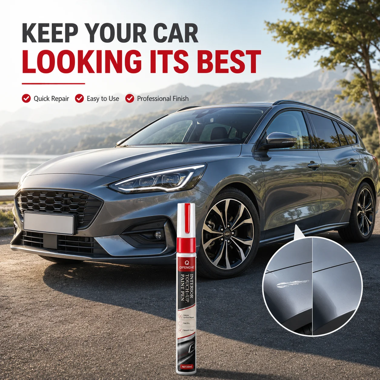 Car Scratch Repair Pen - Self-Use Paint Touch-Up Pen for Cars, Suitable for Repairing Scratches on Dashboards, Car Doors, Trim S