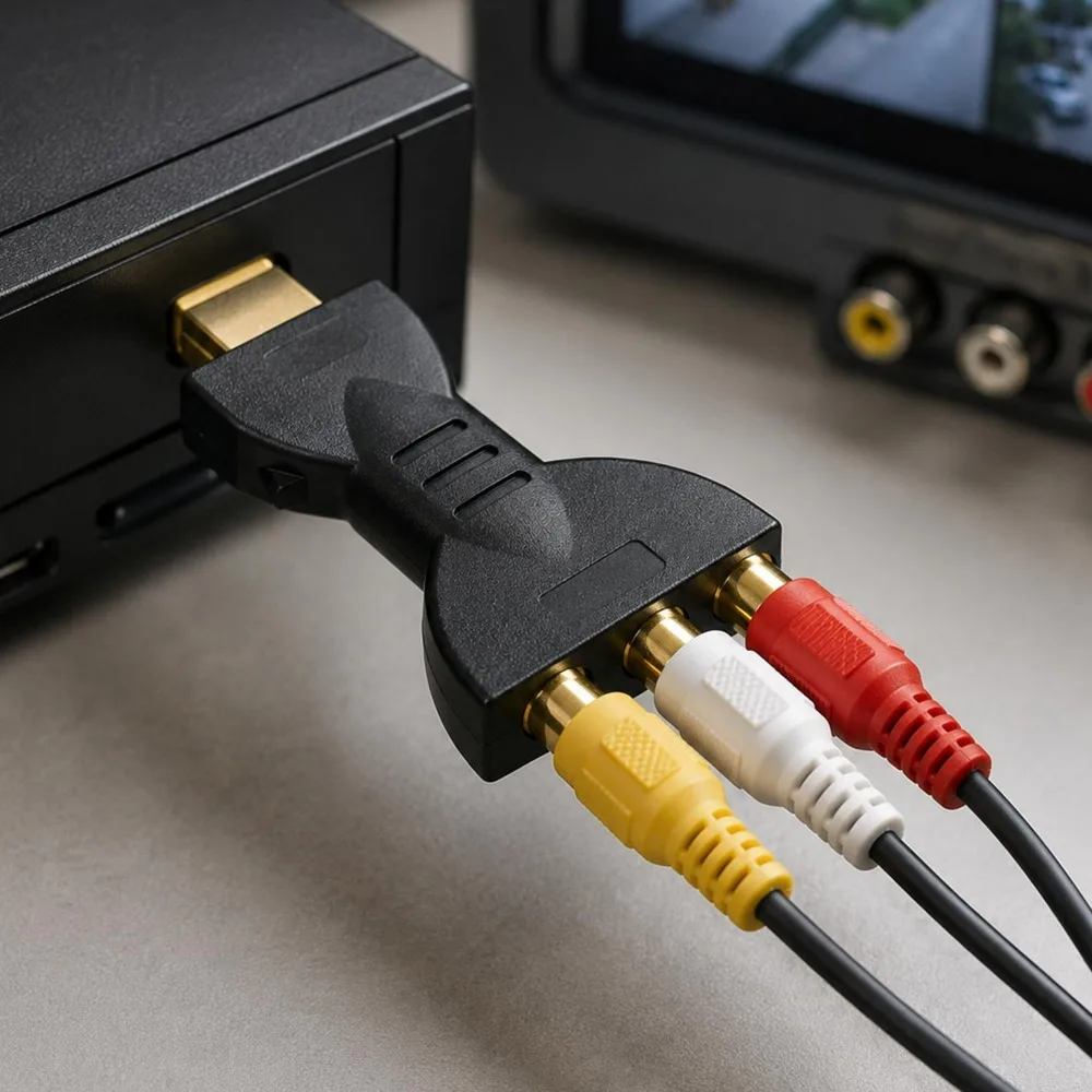 HDMI To AV 3RCA Converter Digital Signal for Video TV DVD Projector Computer Red/White/Yellow Audio Adapter Component Converter