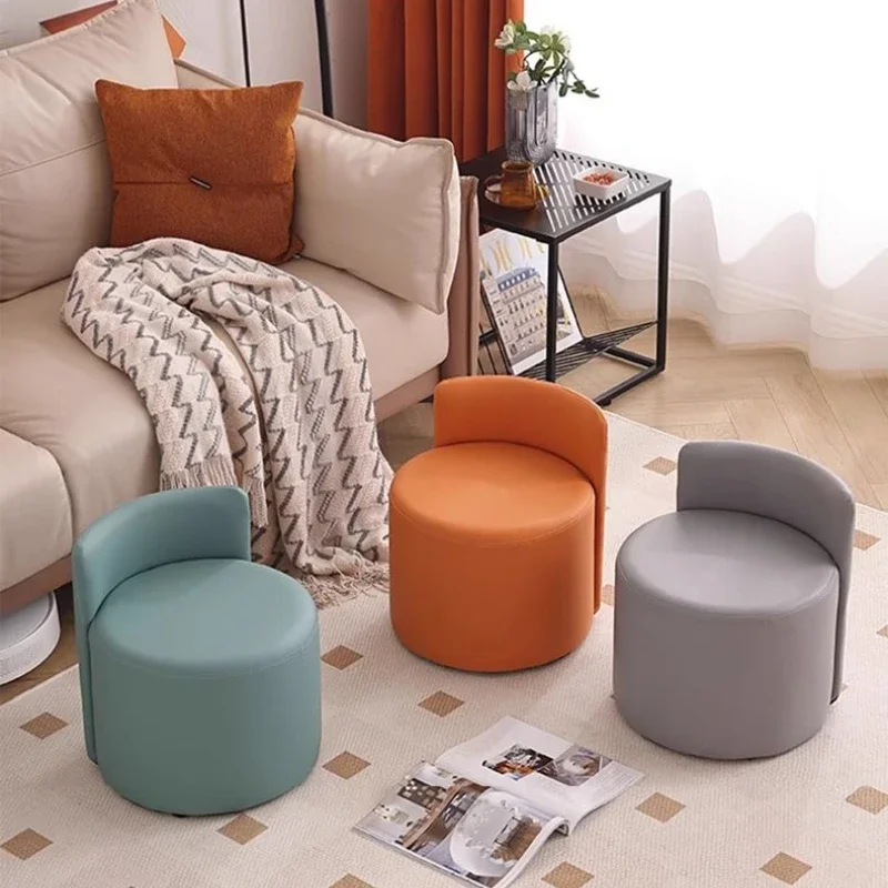 

Dressing Backrest Makeup Chair Sofa Stool Bedroom Home Stool Living Room Simple Coffee Table Low Stools Changing Shoes Ottomans