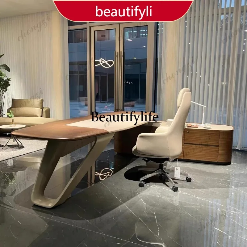 X188 L Shape Wood Office Desk Organizer Luxury Large Writing Wooden Office Table Standing Specialty Mesa De Escritorio Furniture