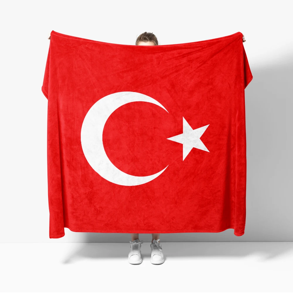1p Turkey Türkiye  Flannel Print Blanket Soft Warm Throw Blanket Sofa Bedrood Nap For Gift