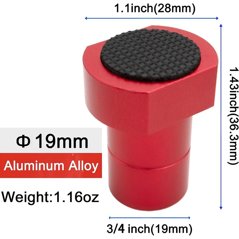 Aluminum Alloy Bench Dogs With Non-Slip Pads - 3/4Inch Workbench Dog Hole Replacement Accessories For Woodworking And MFT Stops