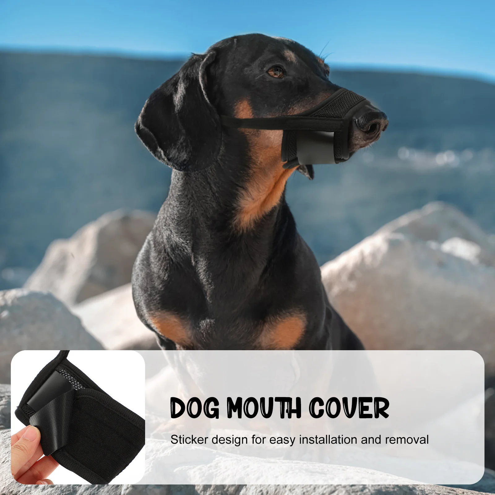 

1pc Anti-Bite Dog Muzzle Lightweight Breathable Hollow Design For Drinking Water Comfortable Fit Large Dogs Dog Mouth Cover Pet