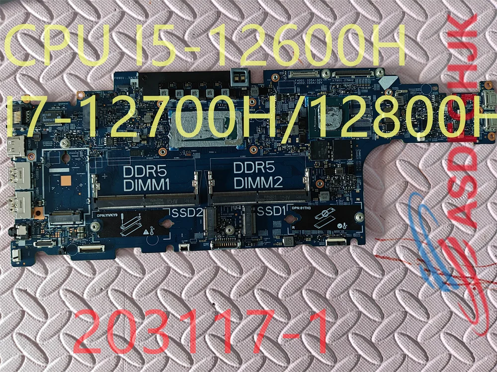 203117-1 For Dell Precision 3571 3570 Laptop Motherboard CPU I5-12600H I7-12700H/12800H DDR5 100% Tested OK