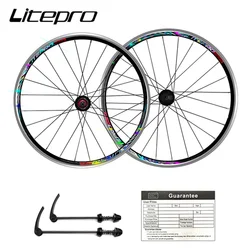 Litepro Novatec Hub Wheelset 20Inch 406 451 Wheels Support 11S Sealed Bearing Disc V Brake Folding Bike Wheel Rims