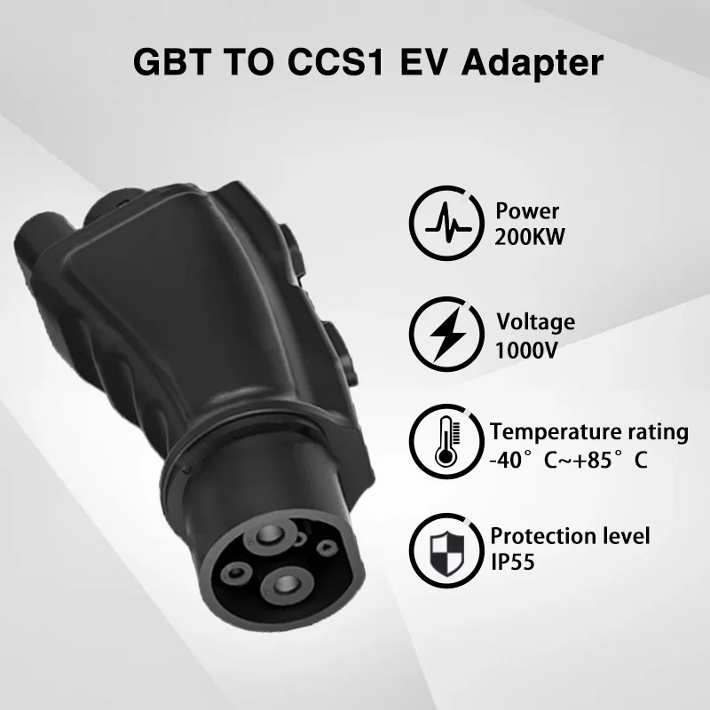 200A GBT TO CCS1 EV Adapter DC charging 1000V 200KW Converter GBT to CCS Combo 1 Electric Vehicle Charging Adaptor